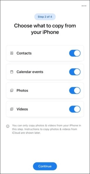 將聯絡人從 iPhone 複製到 Android