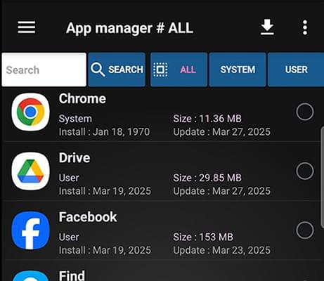 Android用アプリマネージャー - スマートアプリマネージャー