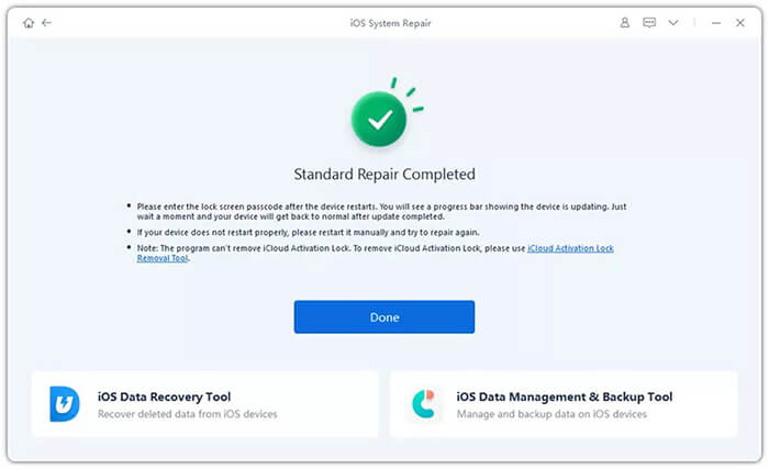 terminar la reparación