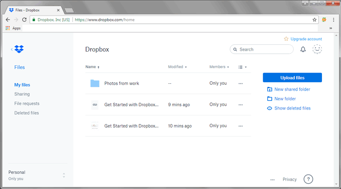 Dropboxを使用して写真をコンピュータからiPadに転送する