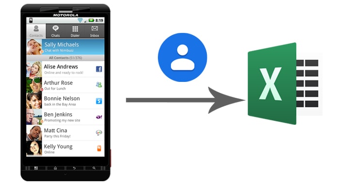 exportar contactos de Android a Excel