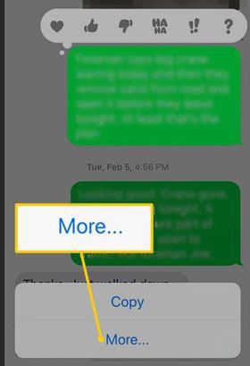 sauvegarder les messages texte de l'iPhone sur Gmail à l'aide de l'application Messages